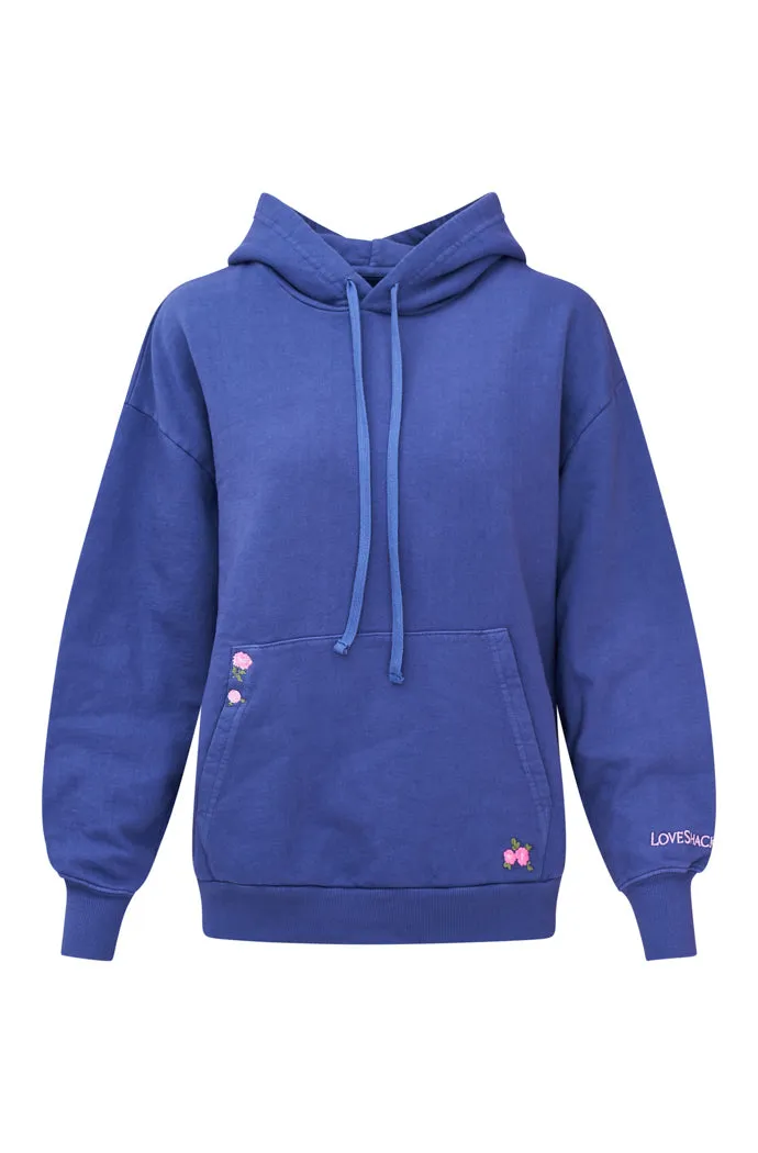 Lalita Hoodie- BLUEBERRY sold by LoveShackFancy