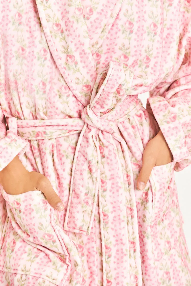 Indie Cotton Bath Robe-STRAWBERRY MACARO0N sold by LoveShackFancy product image thumbnail 2