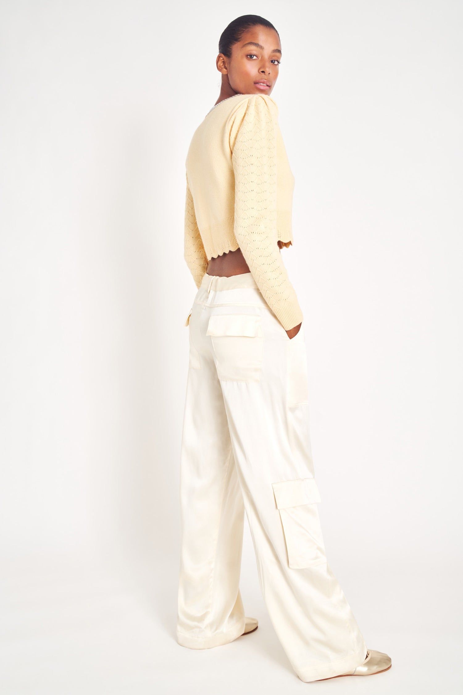 Cedric Silk Cargo Pant sold by LoveShackFancy product image thumbnail 2