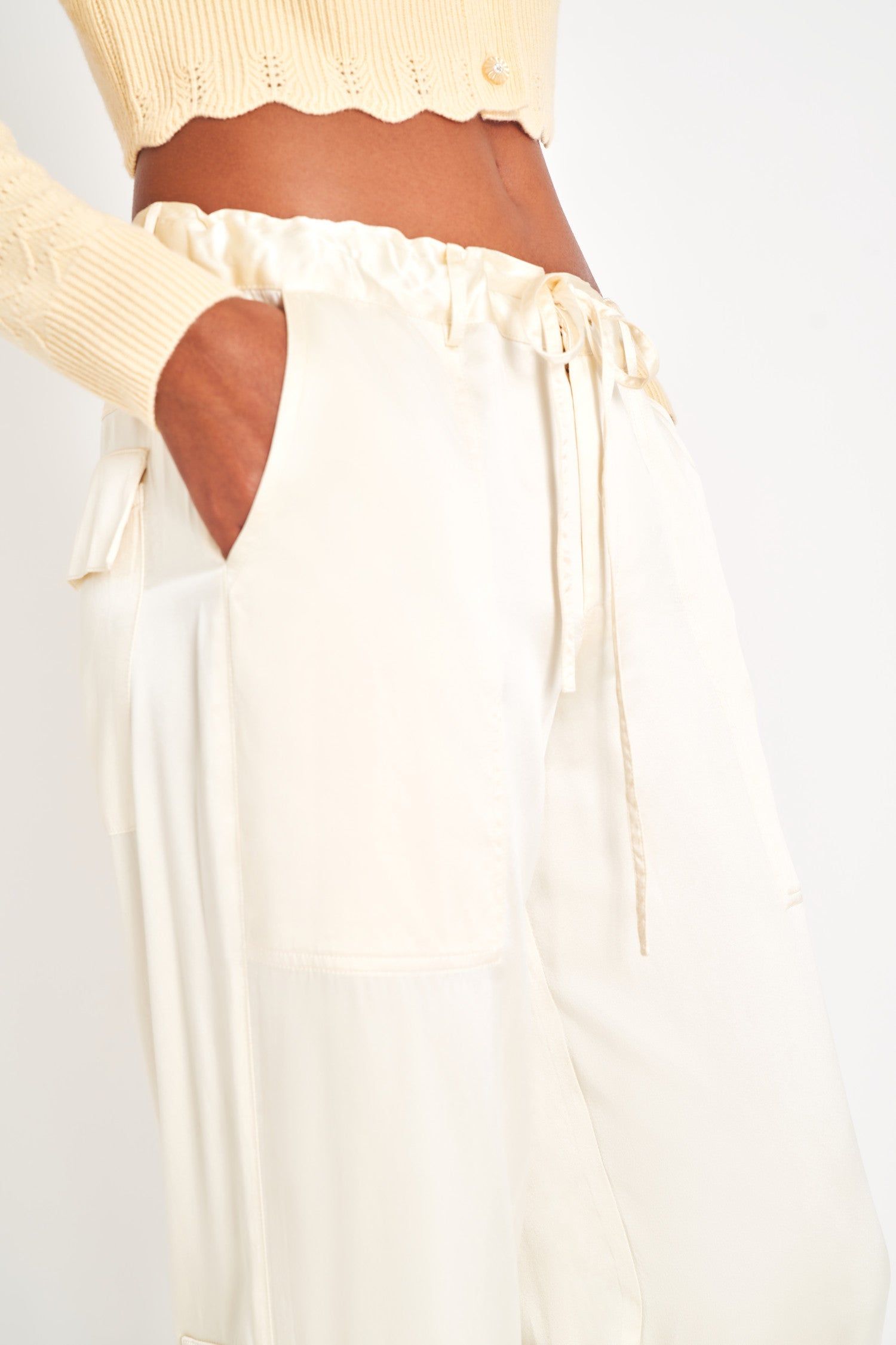 Cedric Silk Cargo Pant sold by LoveShackFancy product image thumbnail 5