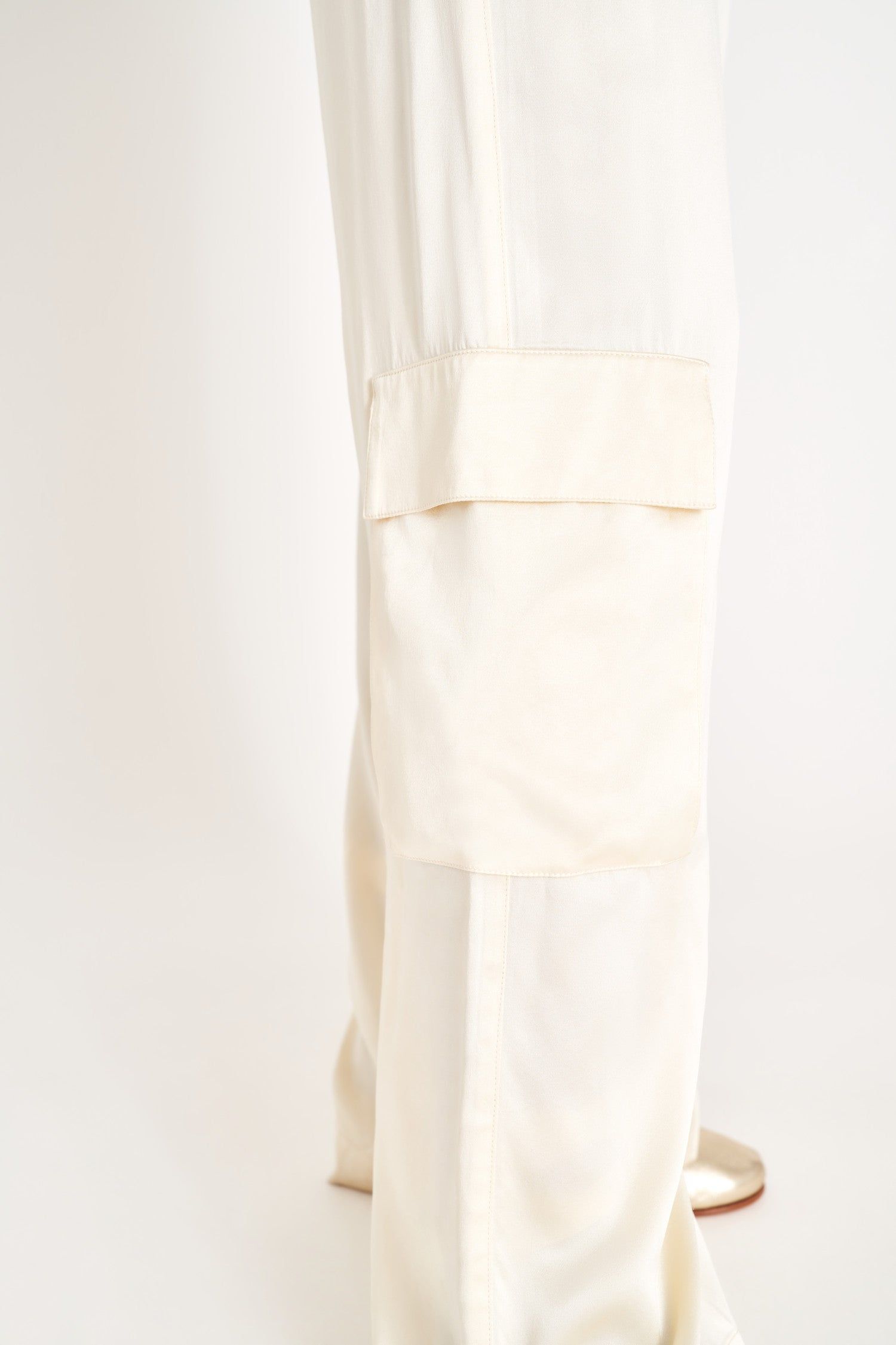 Cedric Silk Cargo Pant sold by LoveShackFancy product image thumbnail 4