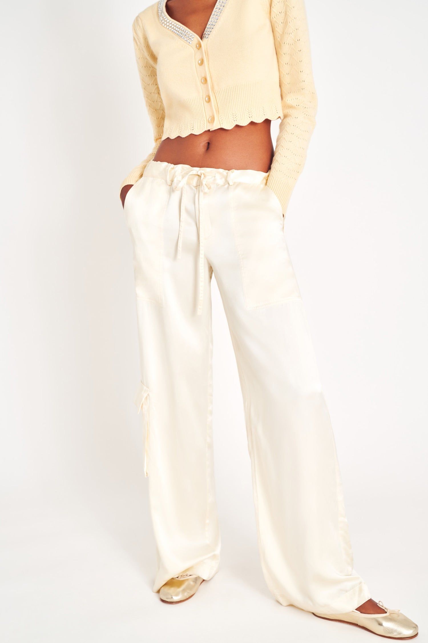 Cedric Silk Cargo Pant sold by LoveShackFancy product image thumbnail 3