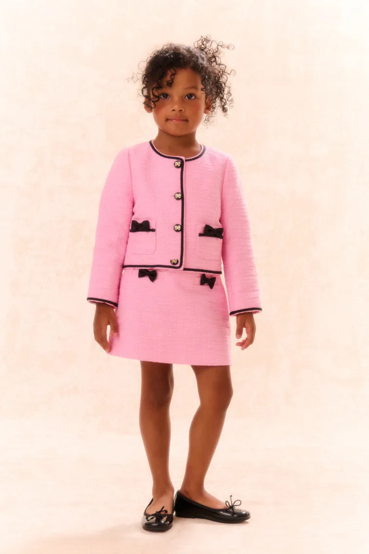 Girls Verita Tweed Bow Skirt sold by LoveShackFancy product image thumbnail 2