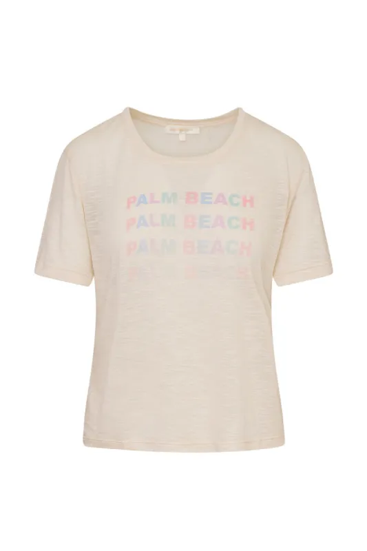 Calix City Tee- CREAM PALM BEACH sold by LoveShackFancy