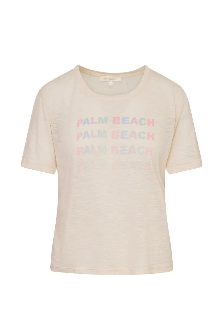 Calix City Tee- CREAM PALM BEACH sold by LoveShackFancy