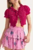 Rizina Crop Cardigan sold by LoveShackFancy