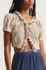 Rizina Crop Cardigan sold by LoveShackFancy
