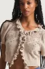 Rizina Crop Cardigan sold by LoveShackFancy