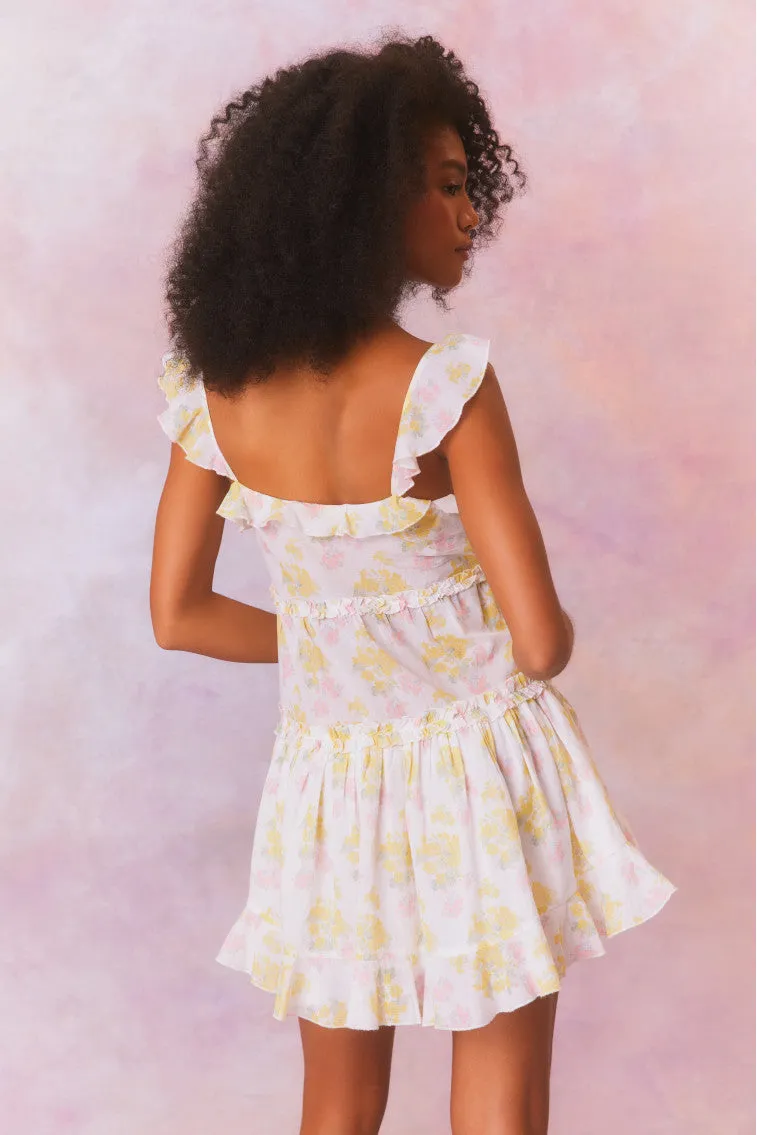 Frista Mix Print Cotton Mini Dress sold by LoveShackFancy product image thumbnail 5