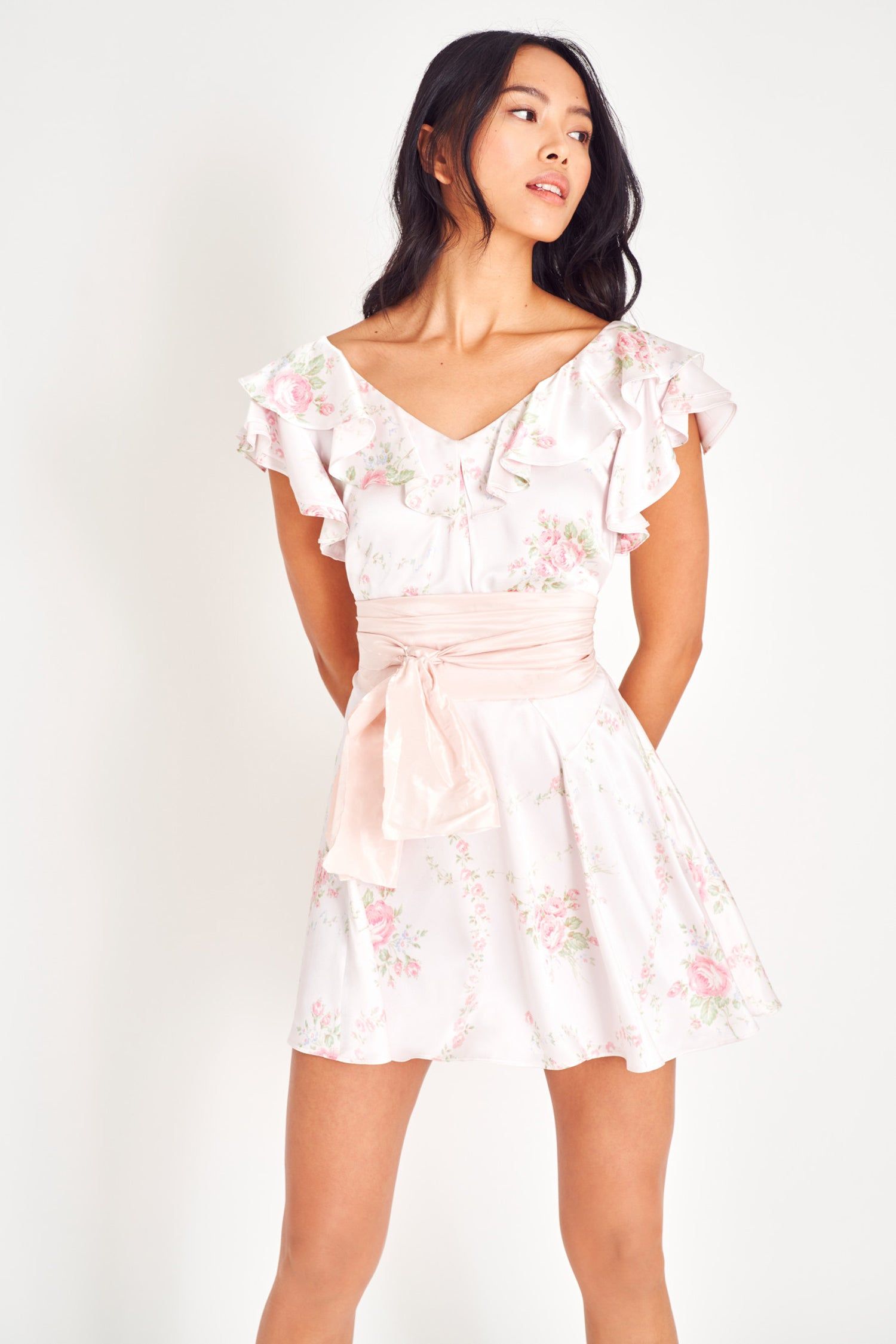 Frankie Silk Mini Dress Parallel