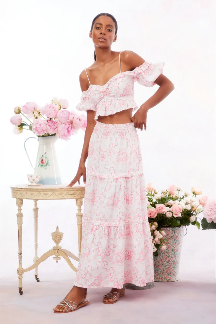 Amille Bow Off-the-Shoulder Top sold by LoveShackFancy product image thumbnail 4