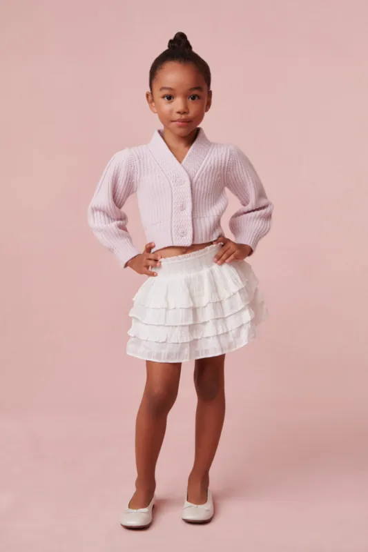 Girls Mini Avignon Cardigan sold by LoveShackFancy