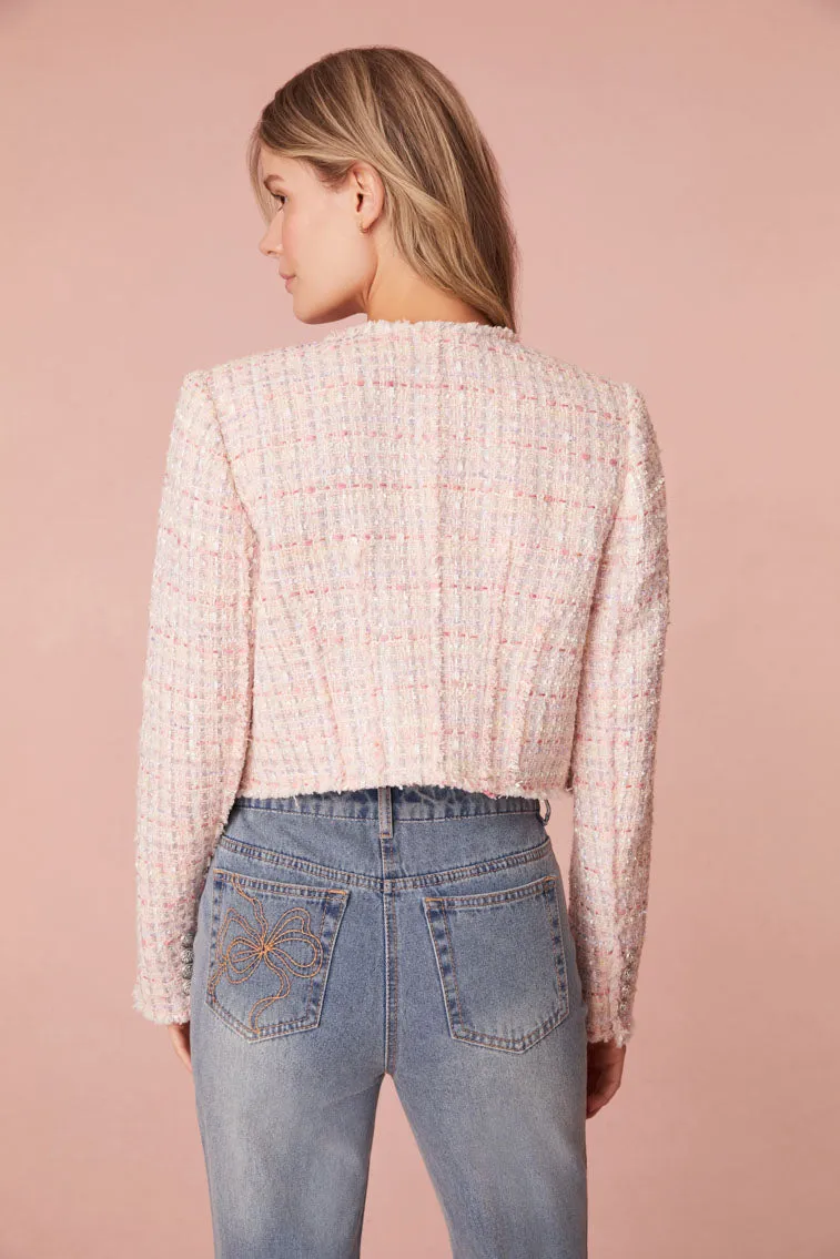 Falima Tweed Cropped Jacket sold by LoveShackFancy product image thumbnail 3