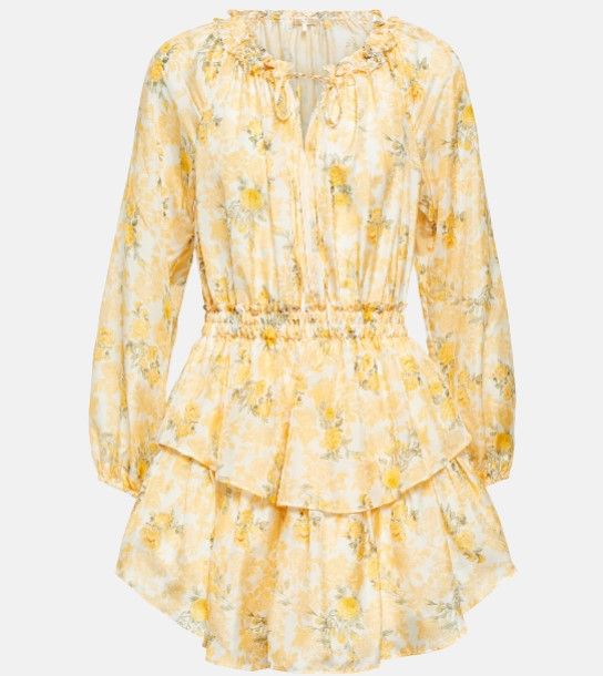 Popover Silk Mini Dress sold by LoveShackFancy