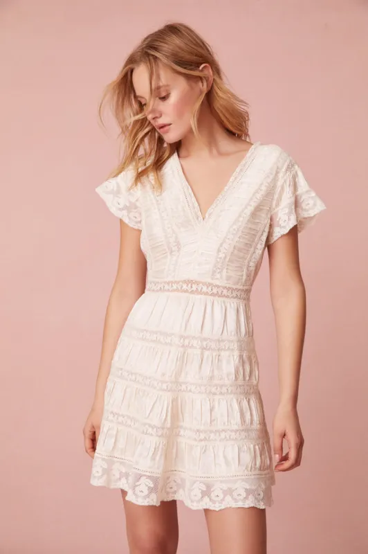 Alik Lace Mini Dress sold by LoveShackFancy