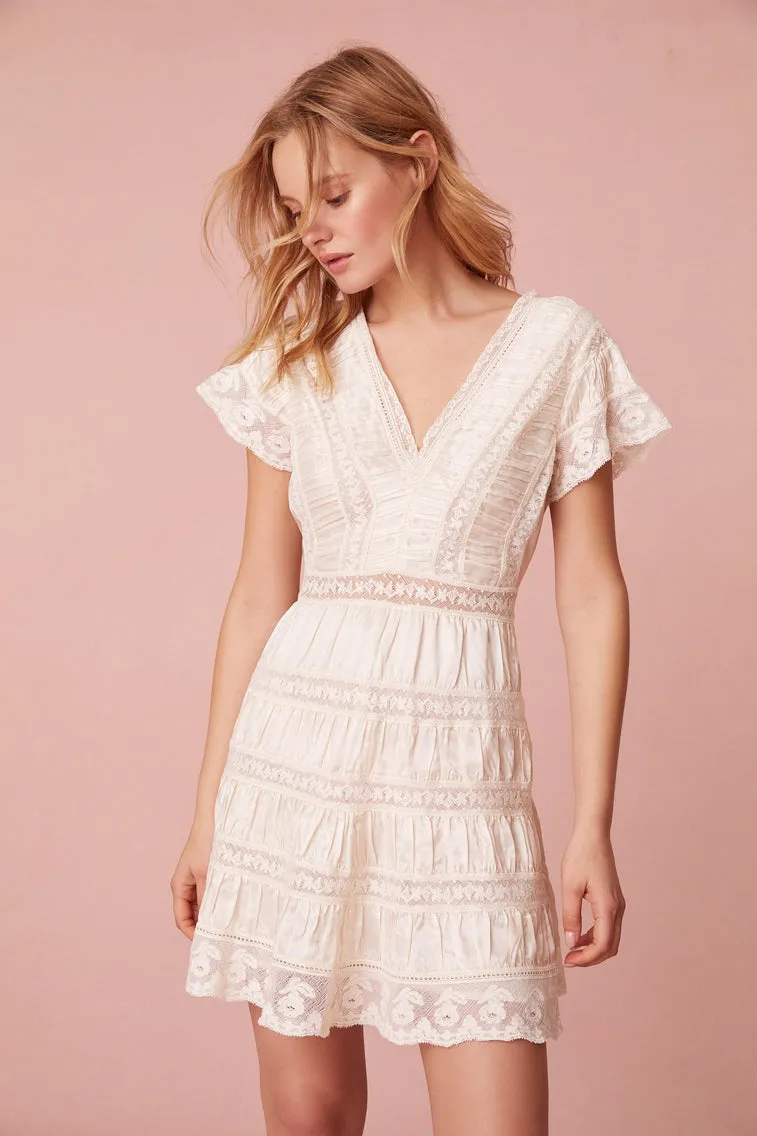 Alik Lace Mini Dress sold by LoveShackFancy