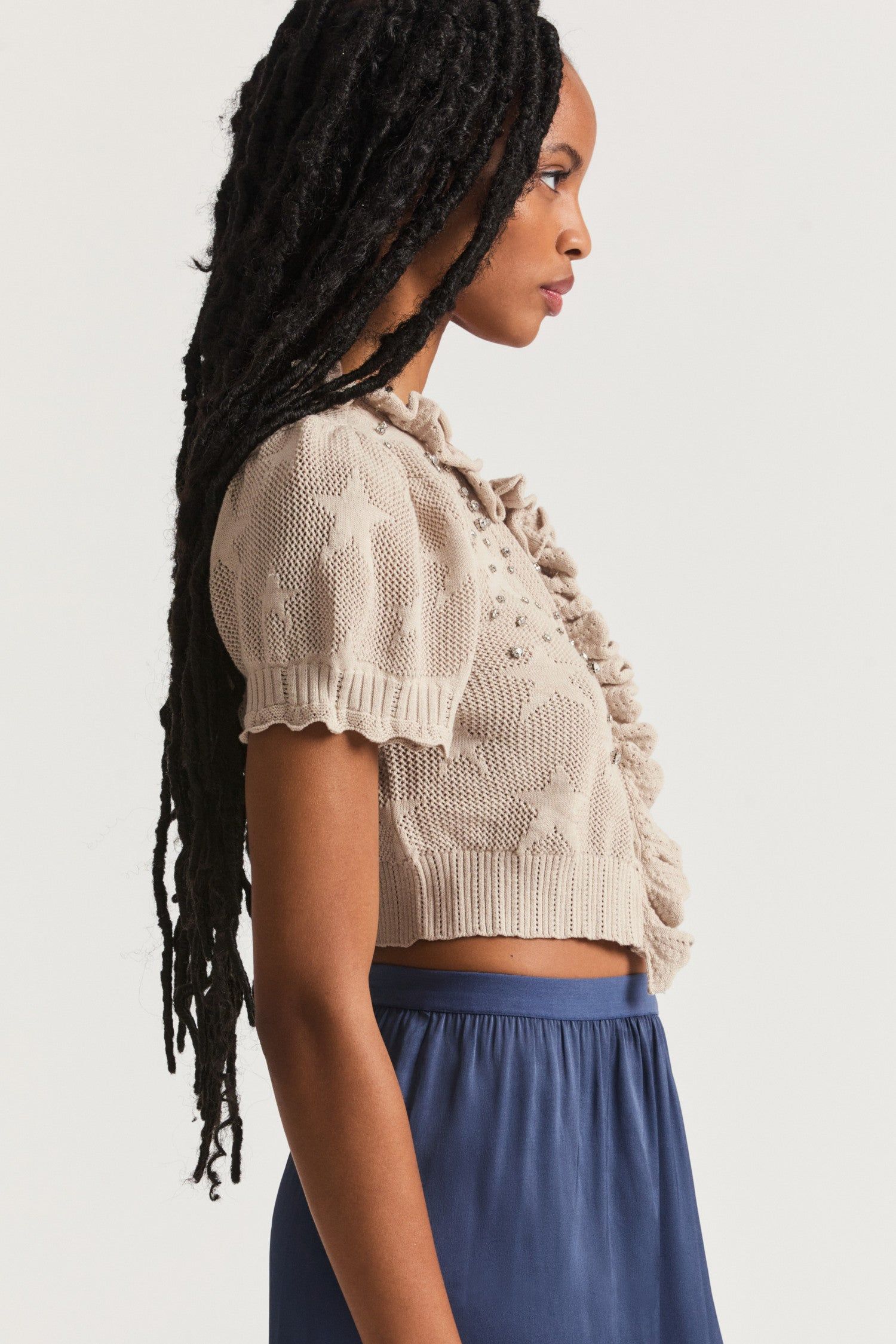 Rizina Crop Cardigan sold by LoveShackFancy product image thumbnail 4