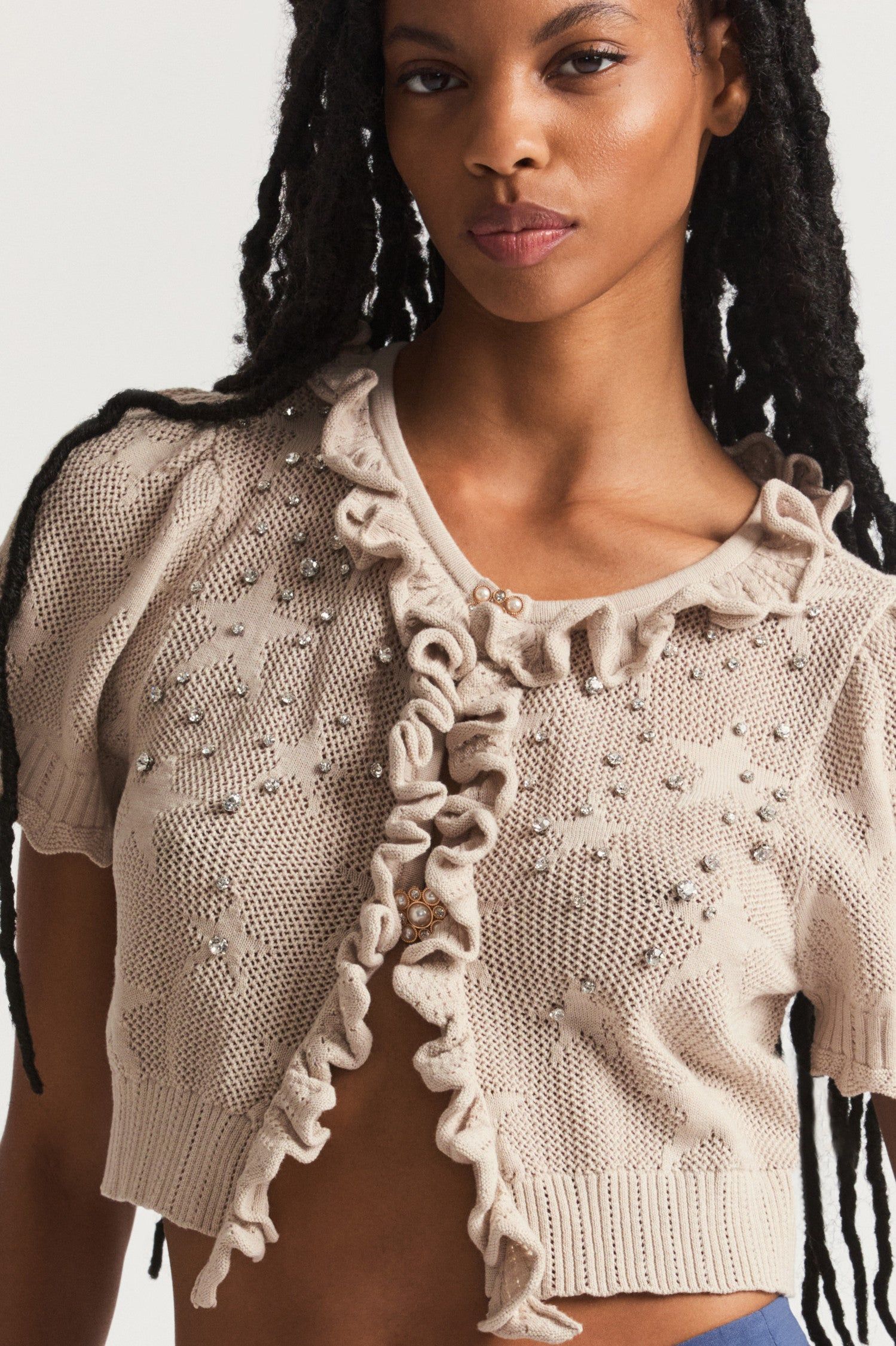 Rizina Crop Cardigan sold by LoveShackFancy product image thumbnail 2