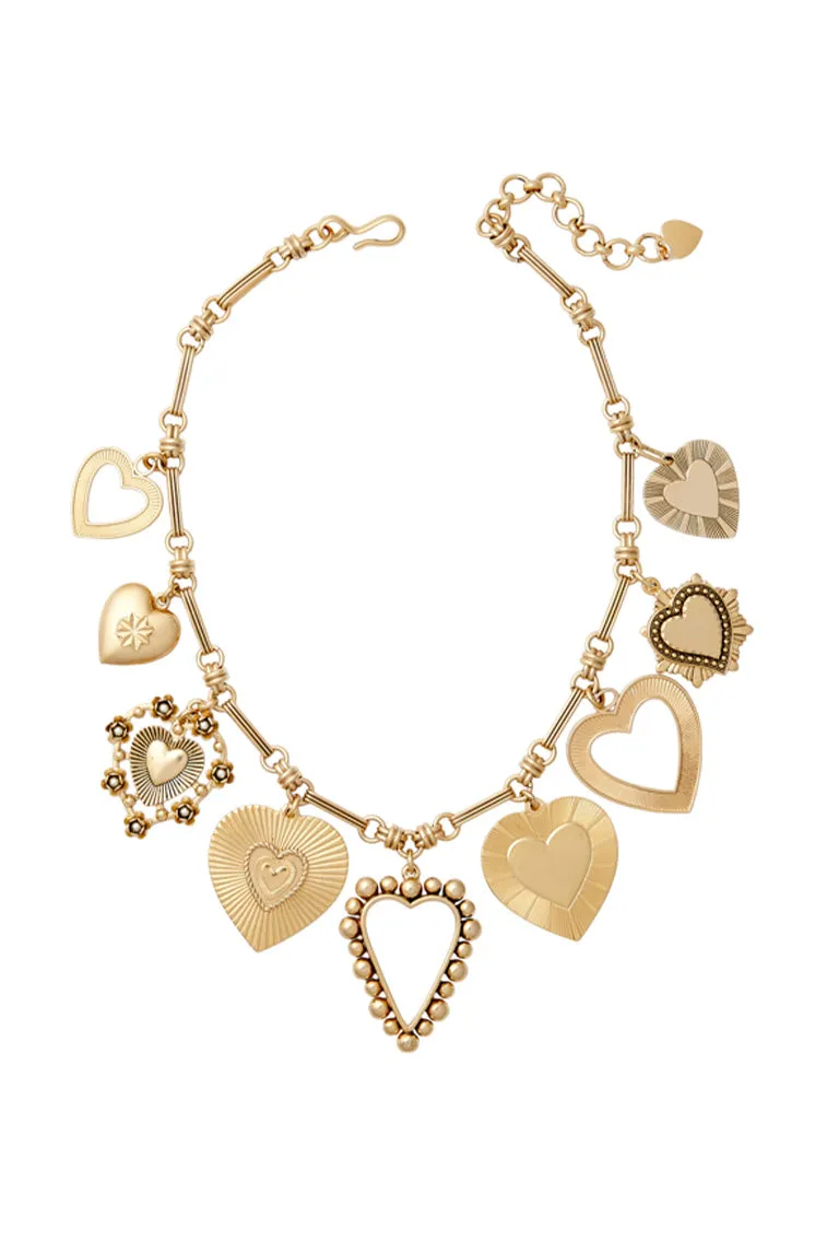 Brinker+Eliza Queen Of Hearts Necklace sold by LoveShackFancy