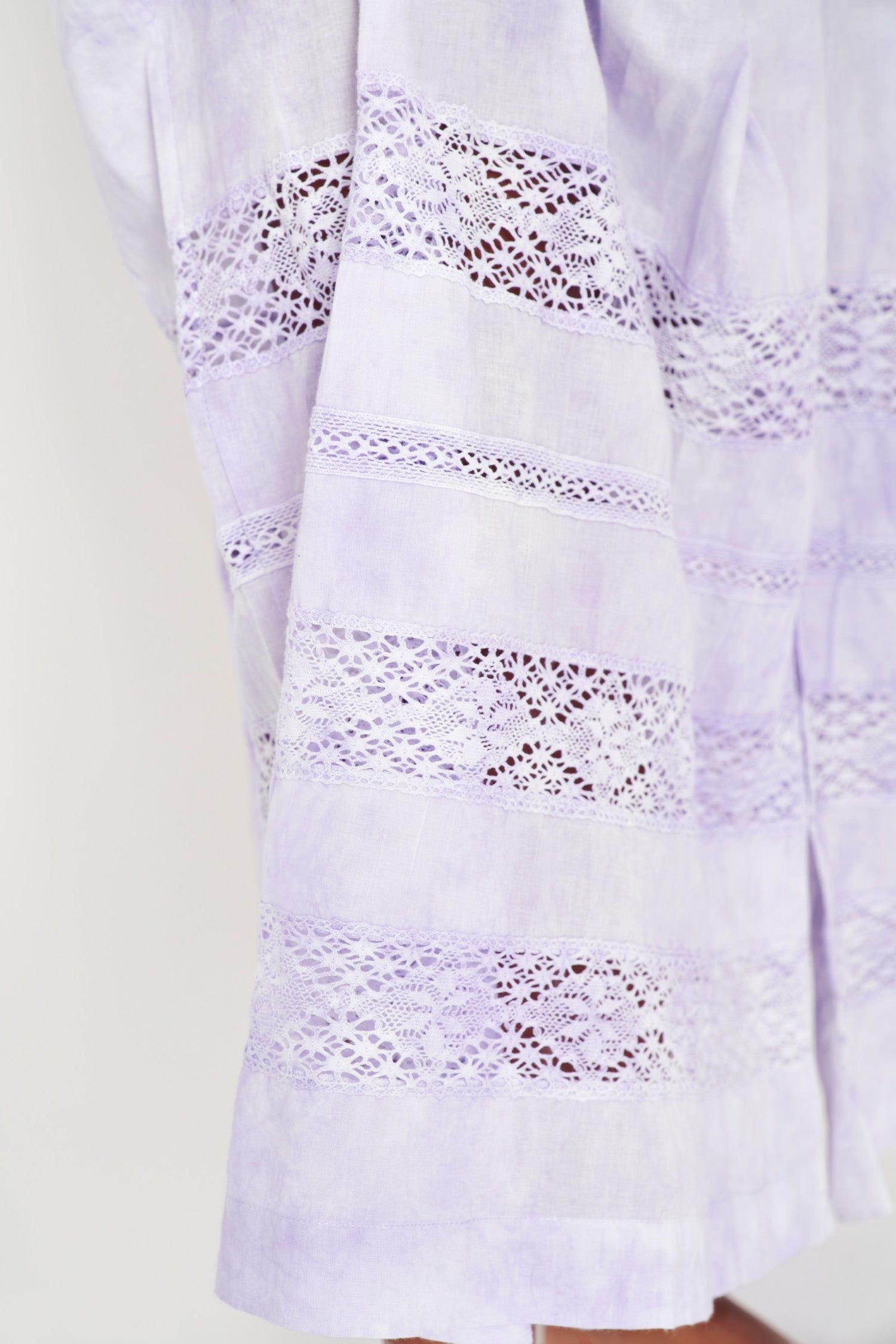 Edie Midi Dress- VIOLET SPLASH HAND DYE sold by LoveShackFancy product image thumbnail 3