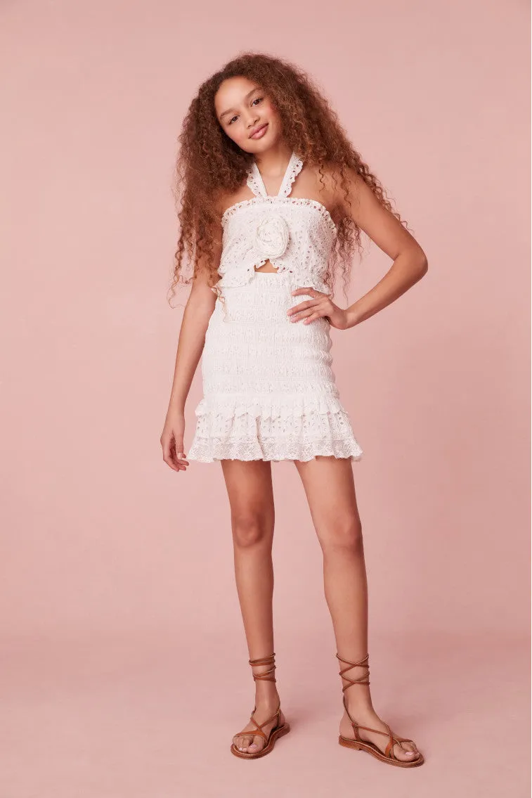 Girls Lamilla Eyelet Dress sold by LoveShackFancy product image thumbnail 3