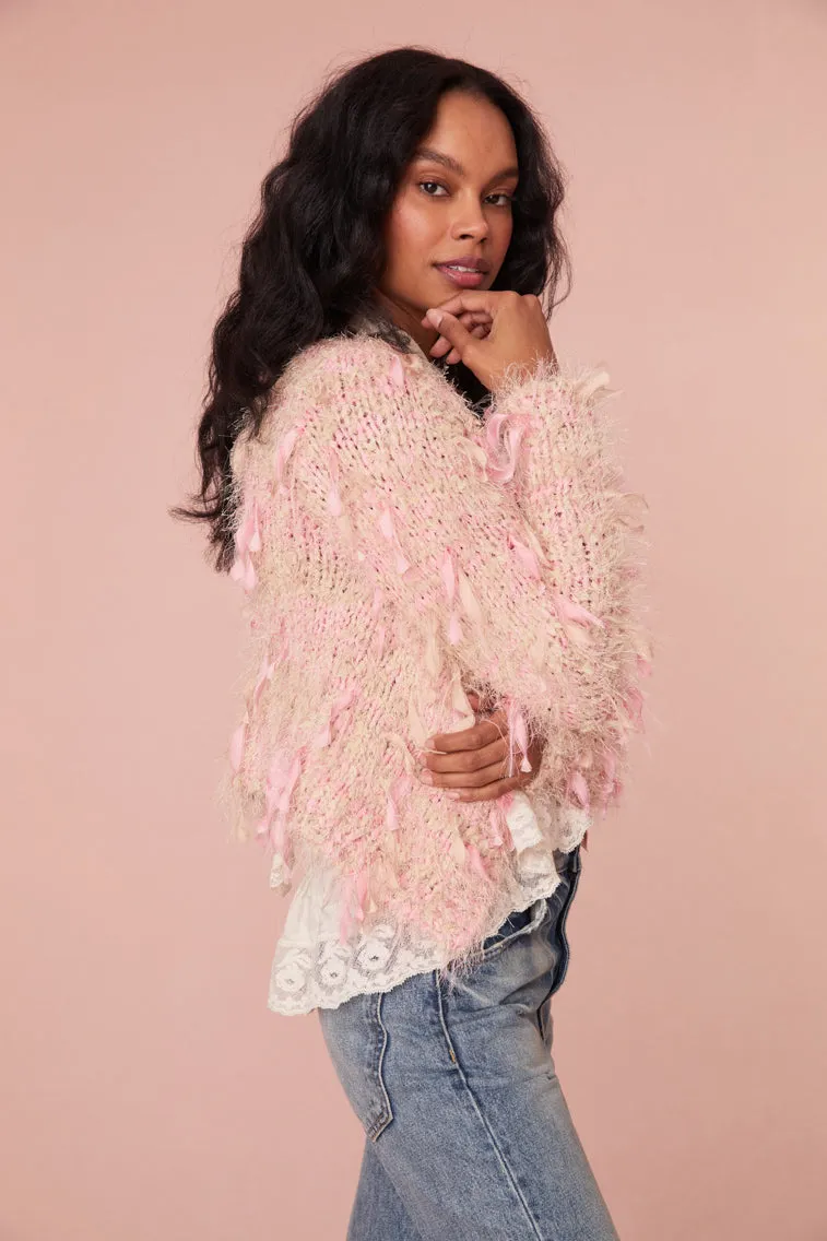 Carol Hand-Dyed Ribbon Cardigan sold by LoveShackFancy product image thumbnail 4