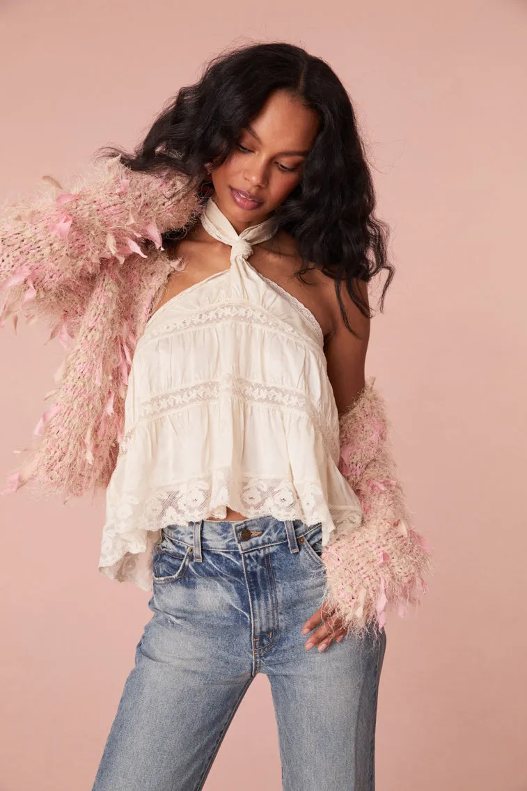 Carol Hand-Dyed Ribbon Cardigan sold by LoveShackFancy product image thumbnail 3