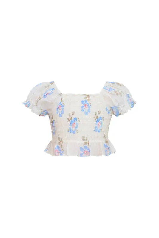 Girls Fabielle Smocked Top sold by LoveShackFancy