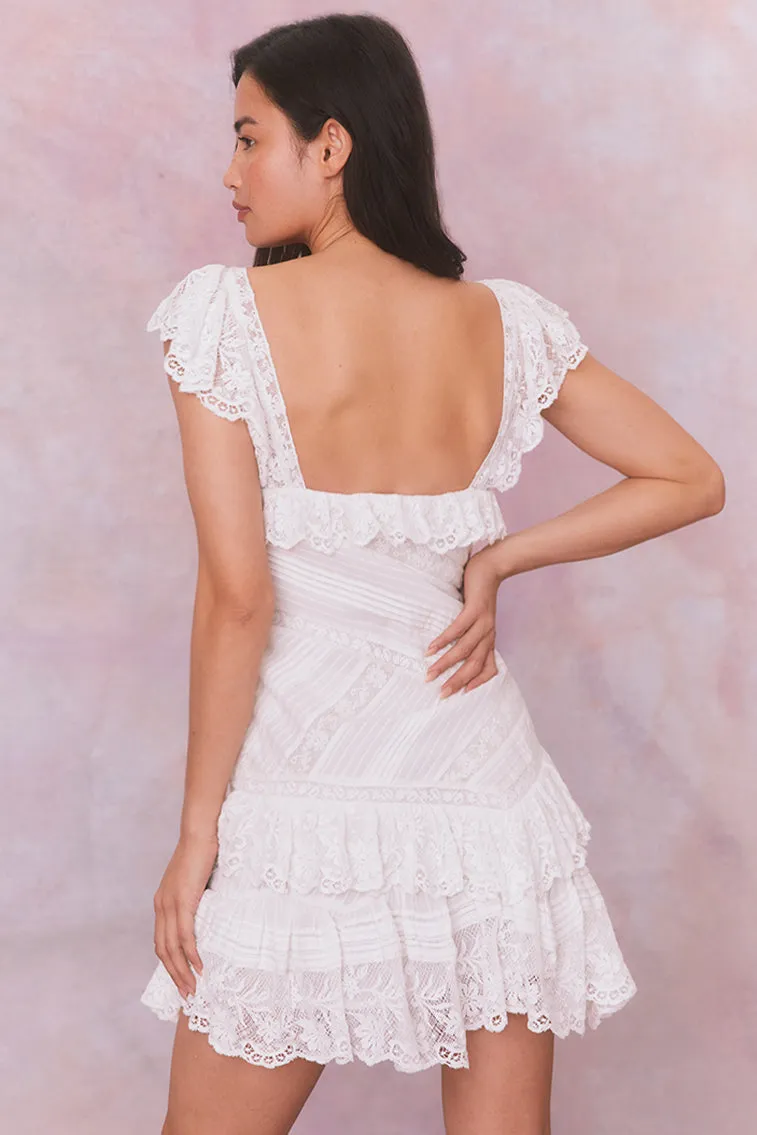 Bensley Fitted Lace Mini Dress sold by LoveShackFancy product image thumbnail 2