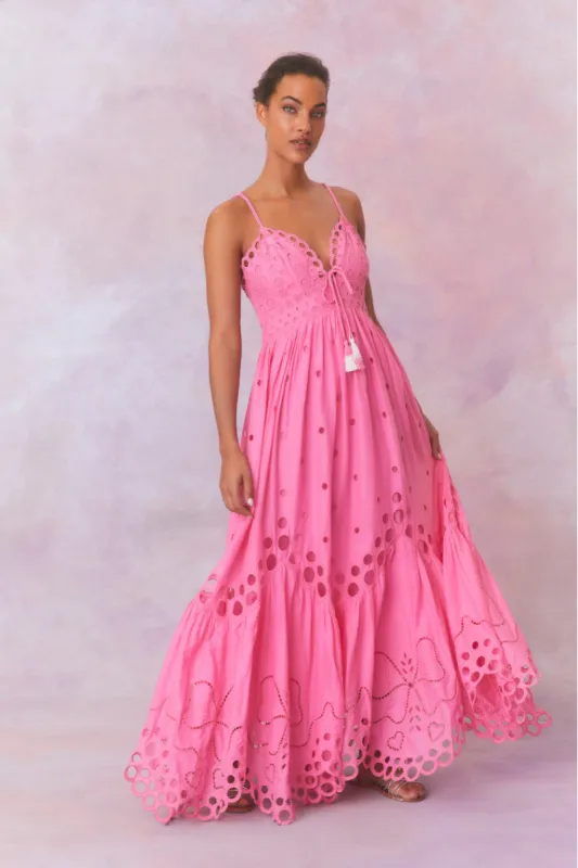 Melville Cotton Eyelet Maxi Dress made by LoveShackFancy