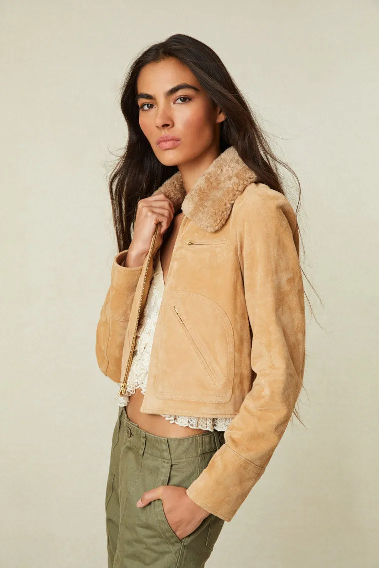 Chalice Luxury Suede Jacket sold by LoveShackFancy product image thumbnail 3