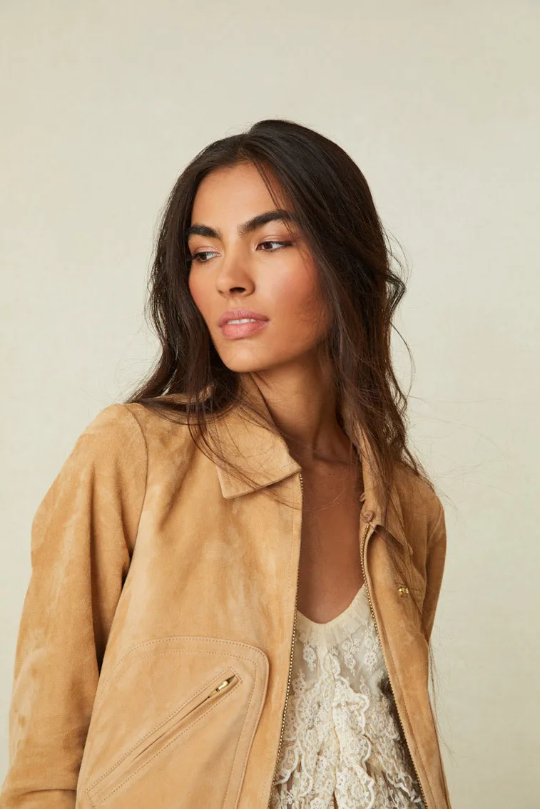 Chalice Luxury Suede Jacket sold by LoveShackFancy product image thumbnail 2