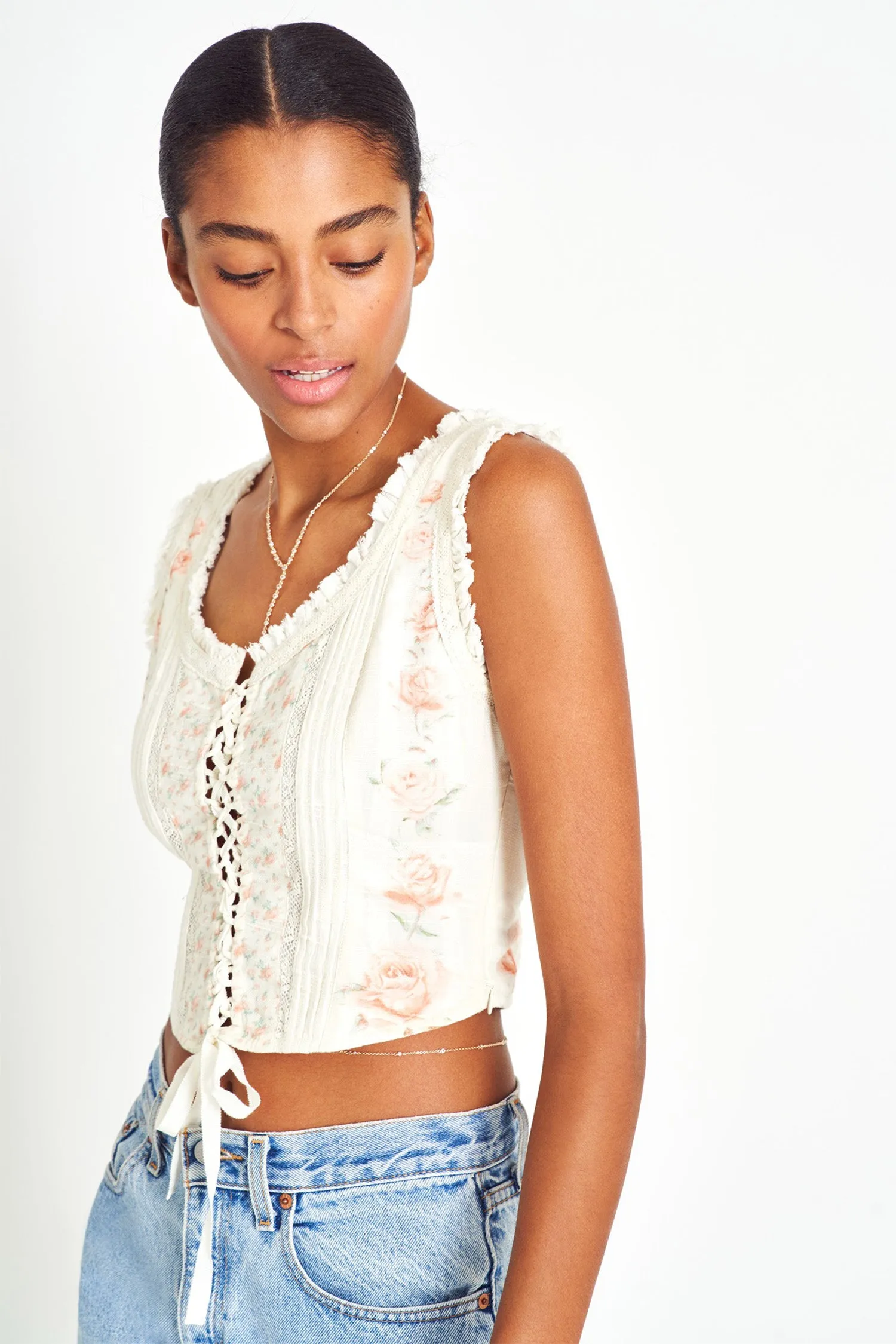 Corvelle Cotton Bustier Top sold by LoveShackFancy product image thumbnail 3