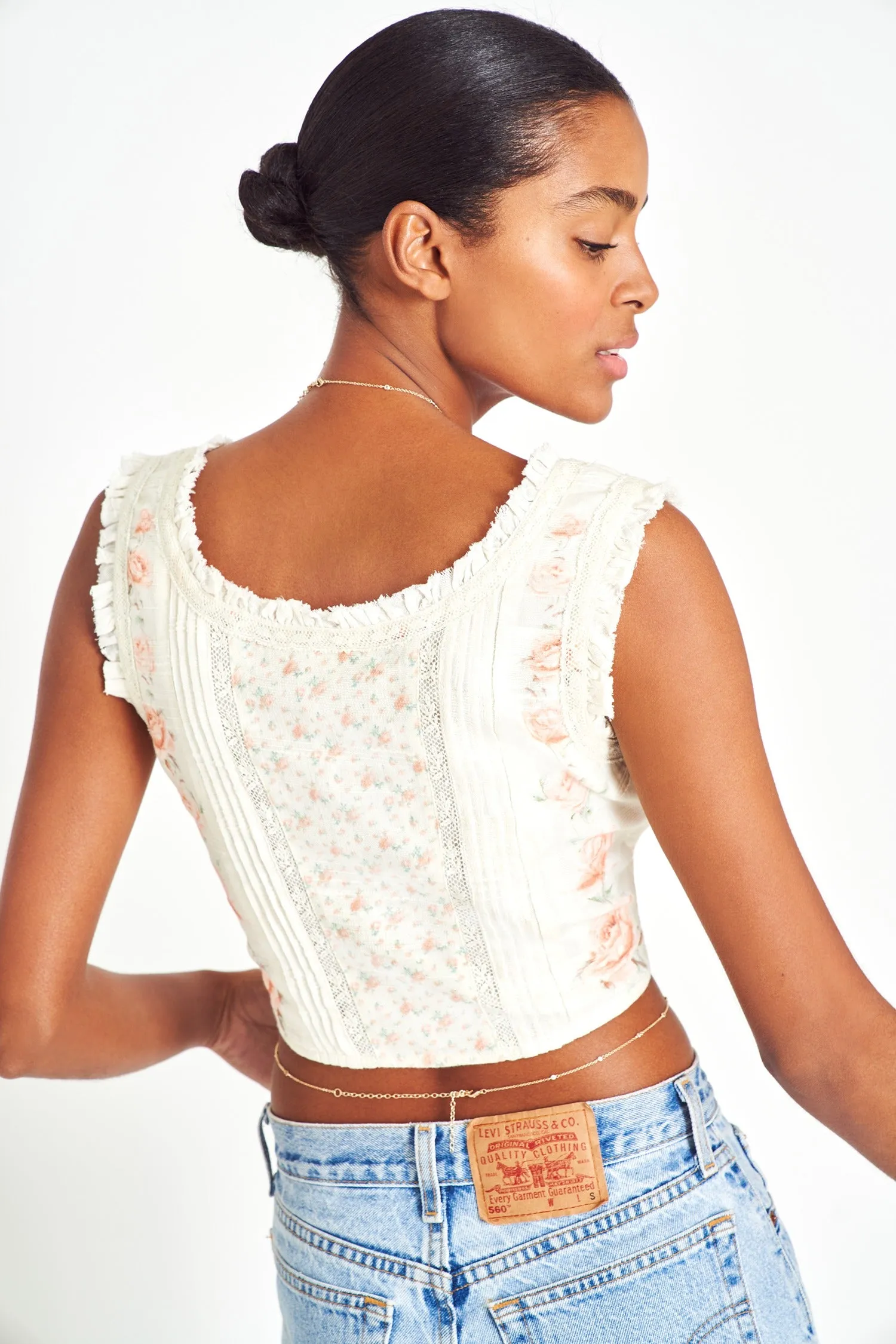 Corvelle Cotton Bustier Top sold by LoveShackFancy product image thumbnail 4