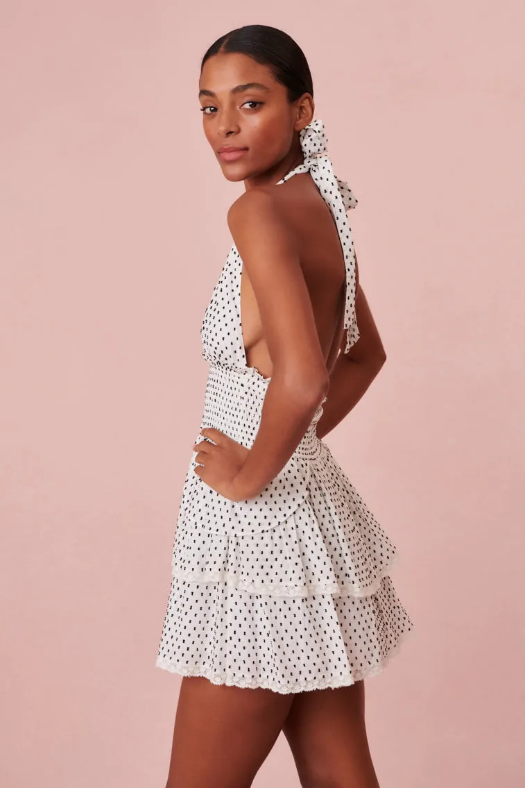 Deanna Halter Polka Dot Dress sold by LoveShackFancy product image thumbnail 4