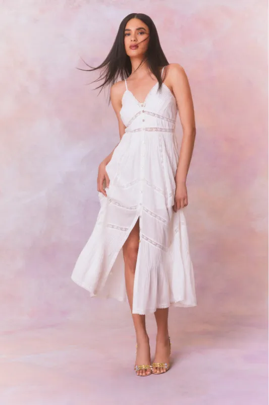 Esilda Heritage Cotton Midi Dress sold by LoveShackFancy