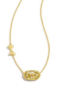 Kendra Scott x LoveShackFancy Gold Elisa Necklace-SUNNY MEADOW DITSY PURPLE IRIS ILLUSION sold by LoveShackFancy