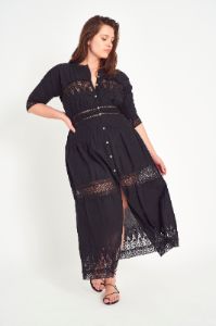 Beth Midi Dress - BLACK sold by LoveShackFancy