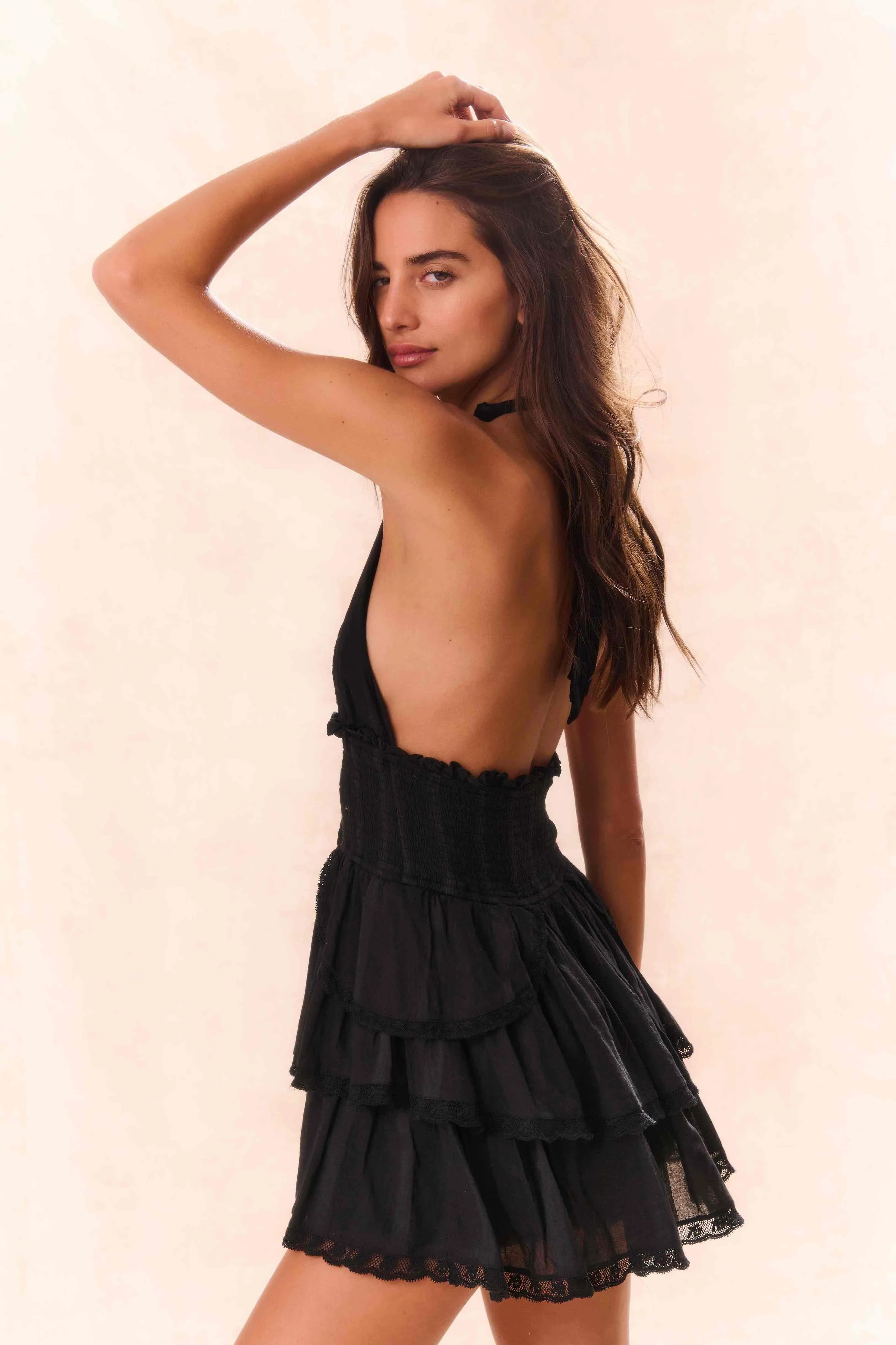 Deanna Heritage Halter Mini Dress sold by LoveShackFancy product image thumbnail 5