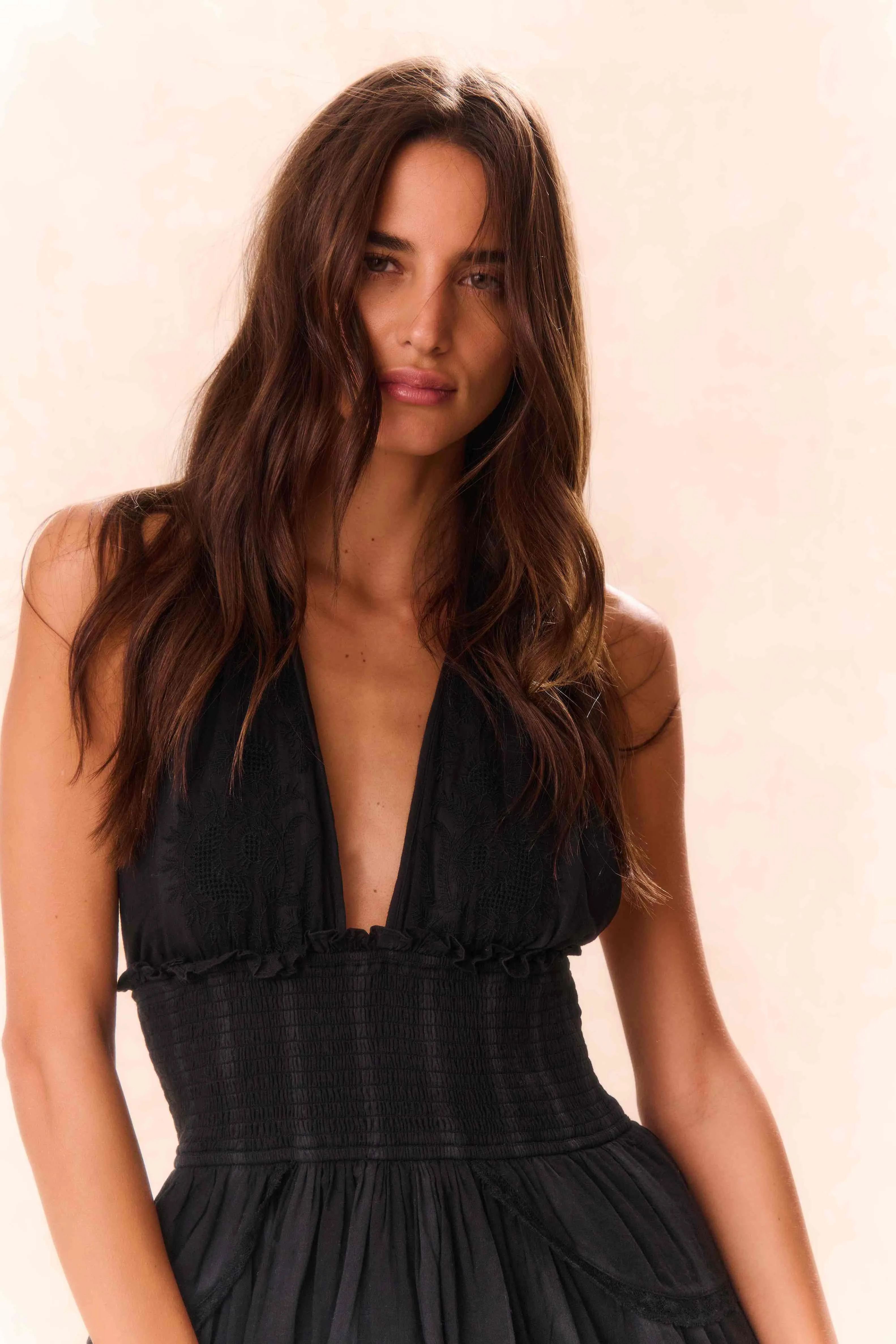 Deanna Heritage Halter Mini Dress sold by LoveShackFancy product image thumbnail 3