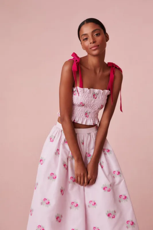 Corbin Taffeta Crop Top sold by LoveShackFancy