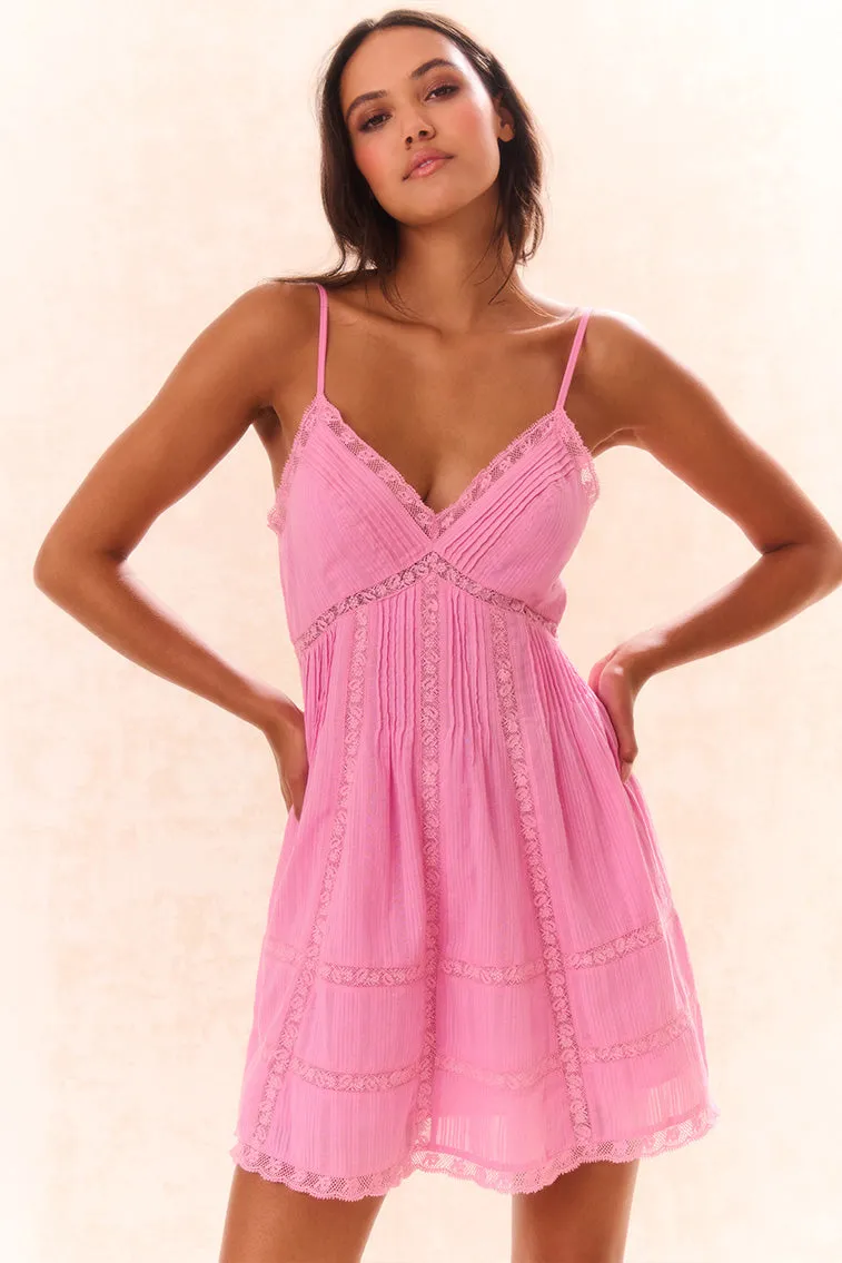 Docila Cotton Mini Dress - PINK sold by LoveShackFancy