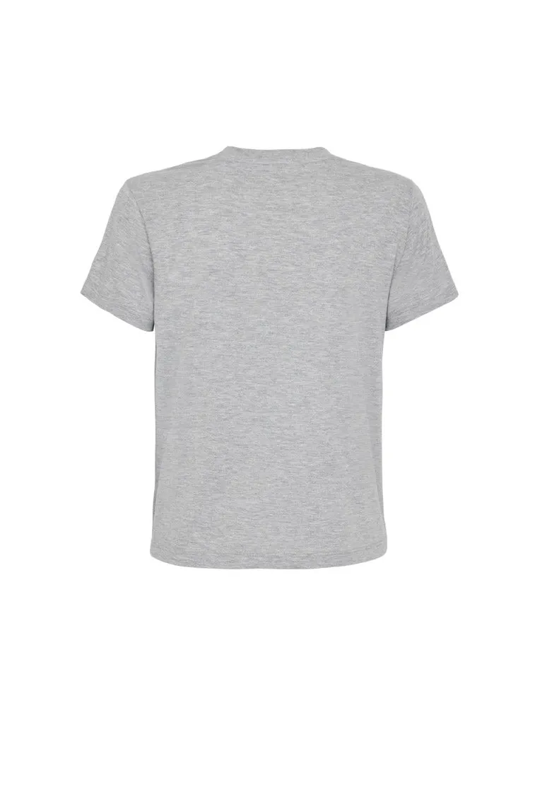 Lia Tee - HEATHER GRAY NASHVILLE sold by LoveShackFancy product image thumbnail 2