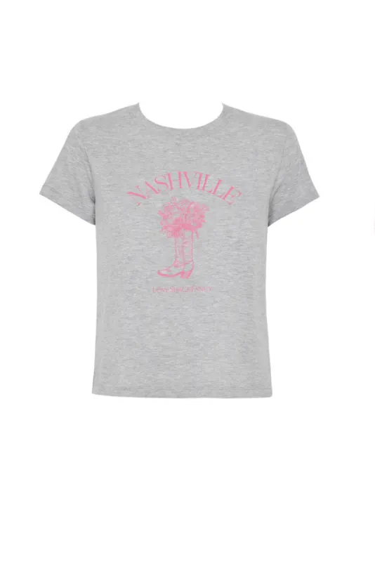 Lia Tee - HEATHER GRAY NASHVILLE made by LoveShackFancy