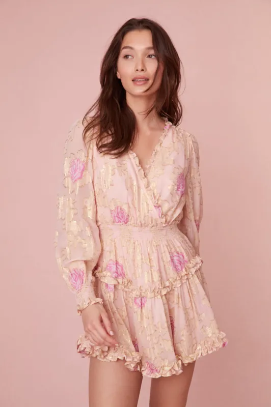 Spruce Ruffle Mini Dress sold by LoveShackFancy