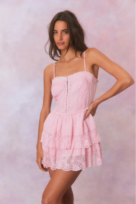 Nerida Bustier Mini Dress sold by LoveShackFancy