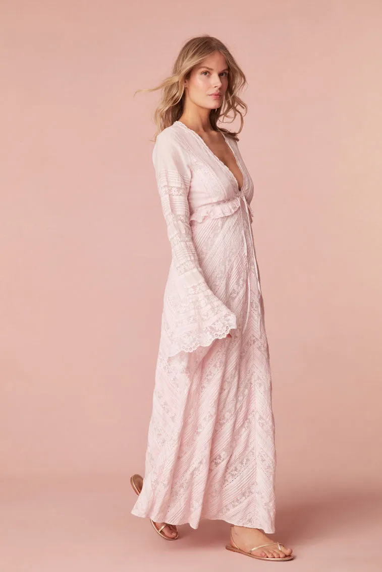 Weil Cotton Lace Maxi Dress- LILAC HAND DYE sold by LoveShackFancy product image thumbnail 2