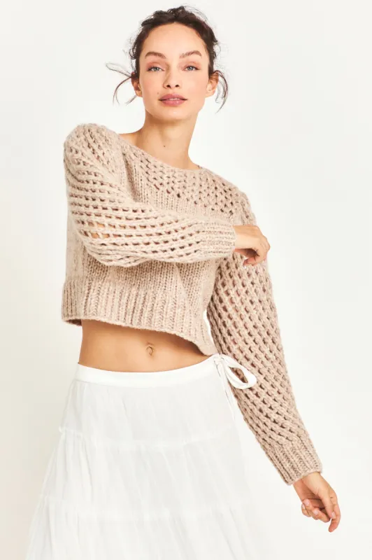 Larson Alpaca Crop Pullover sold by LoveShackFancy