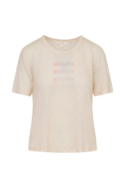 Calix City Tee- CREAM MIAMI sold by LoveShackFancy