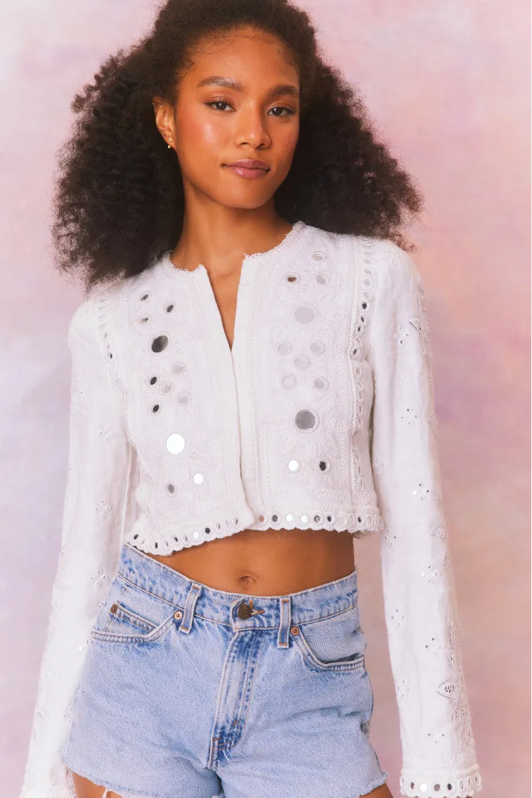 Veranda Artisanal Cropped Jacket sold by LoveShackFancy product image thumbnail 4